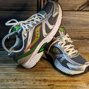 Saucony oasis, women, s7.5, silver, green